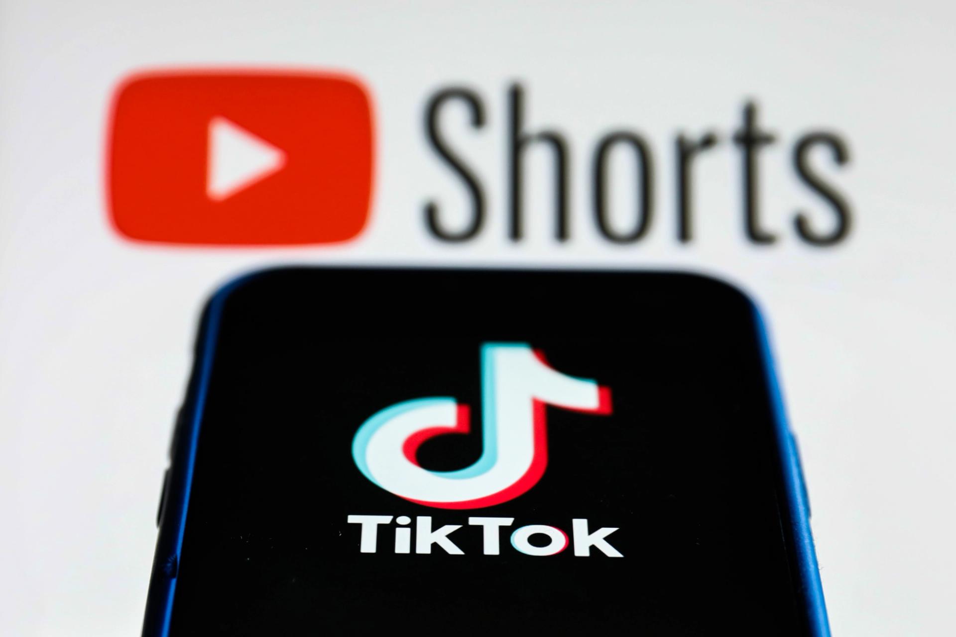 The Shorts and TikTok logos