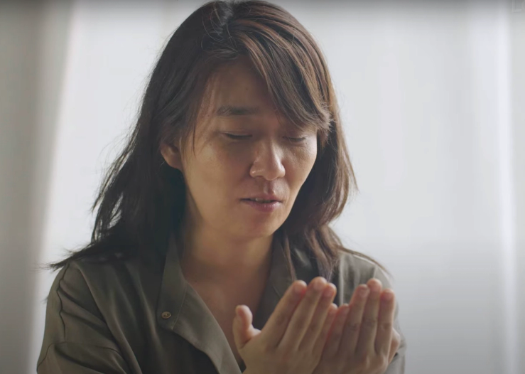 Han Kang during an interview in May 2019 at the Louisiana Museum of Modern Art