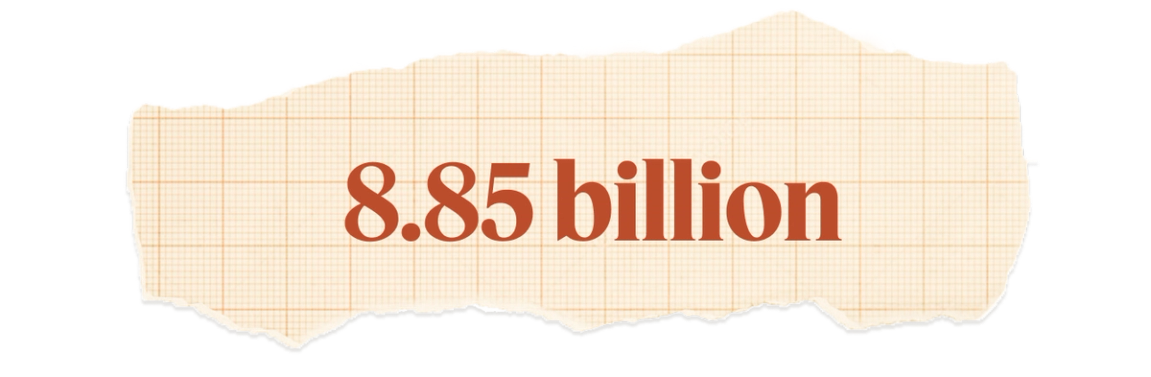 8.85 billion.