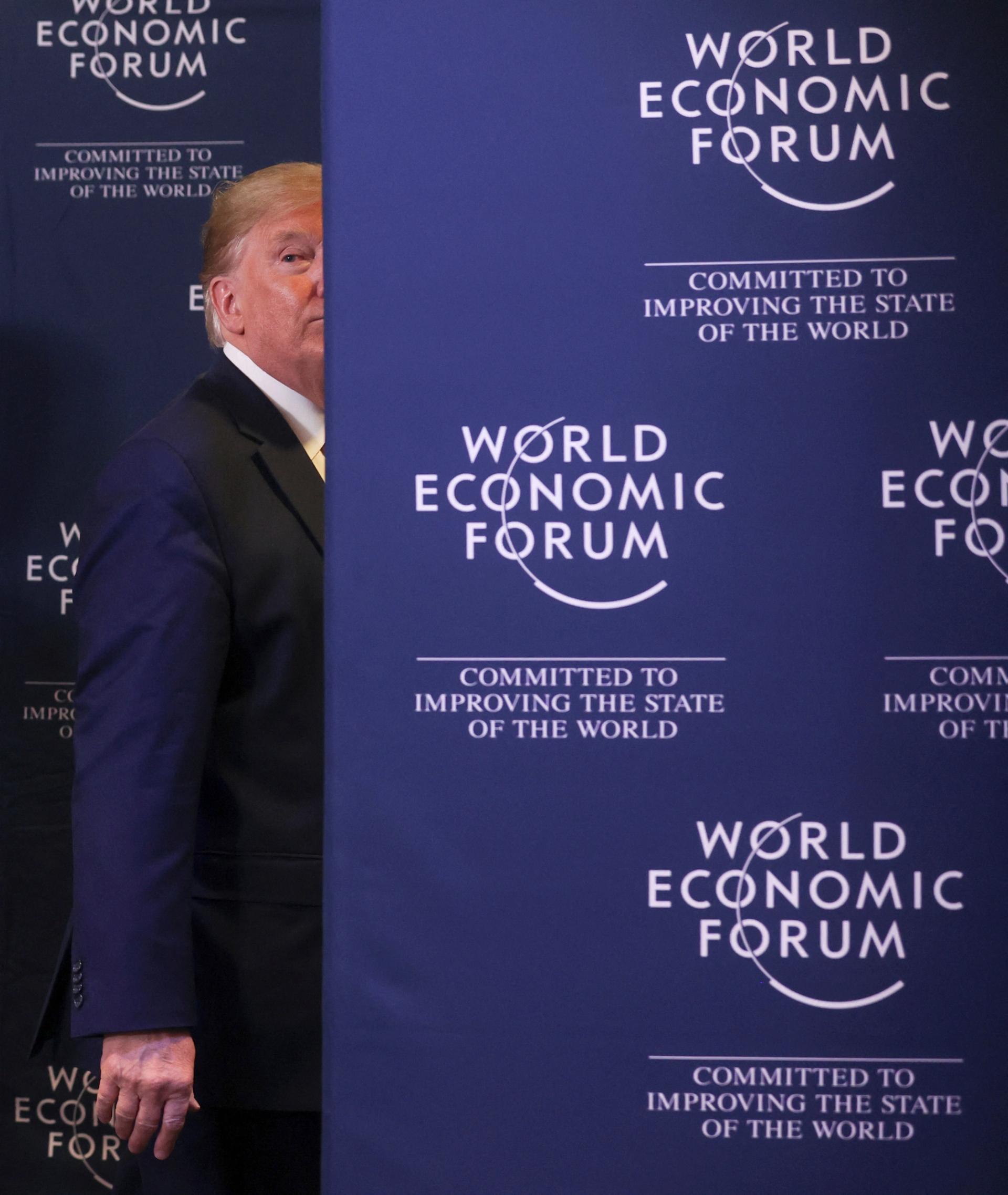 Trump at a previous World Economic Forum summit in Davos.