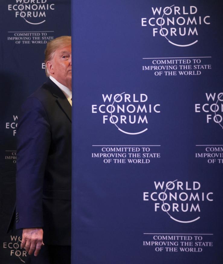 Trump at a previous World Economic Forum summit in Davos.