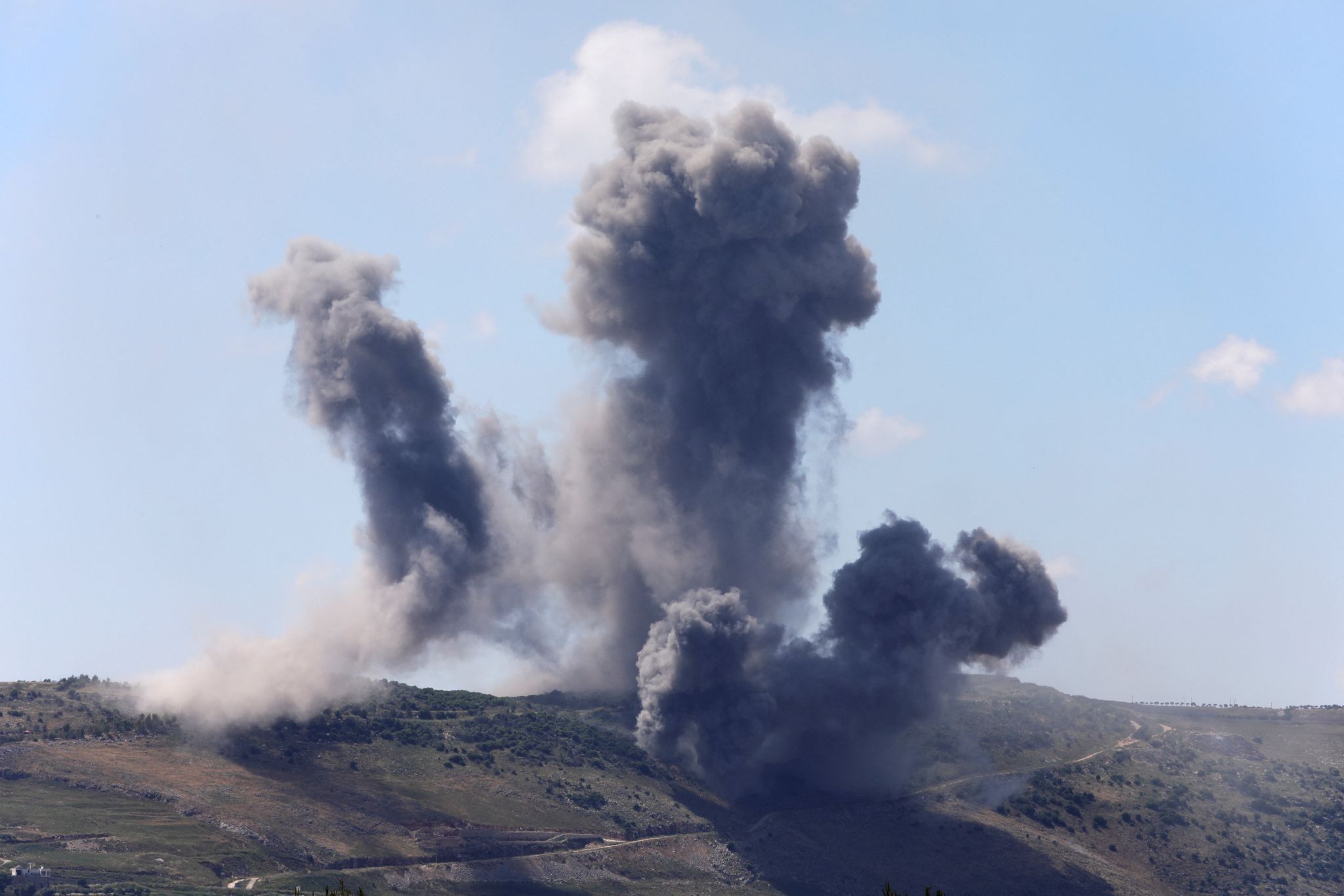 The aftermath of an Israeli strike on Lebanon. 