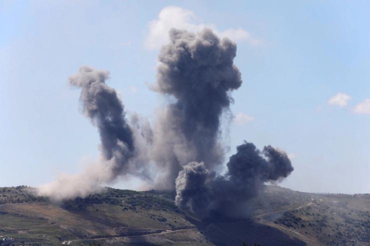 The aftermath of an Israeli strike on Lebanon.