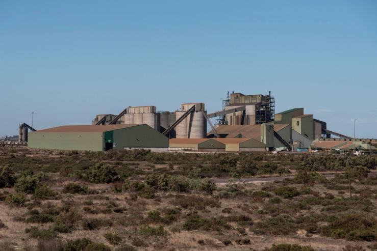 A smelting facility in South Africa.
