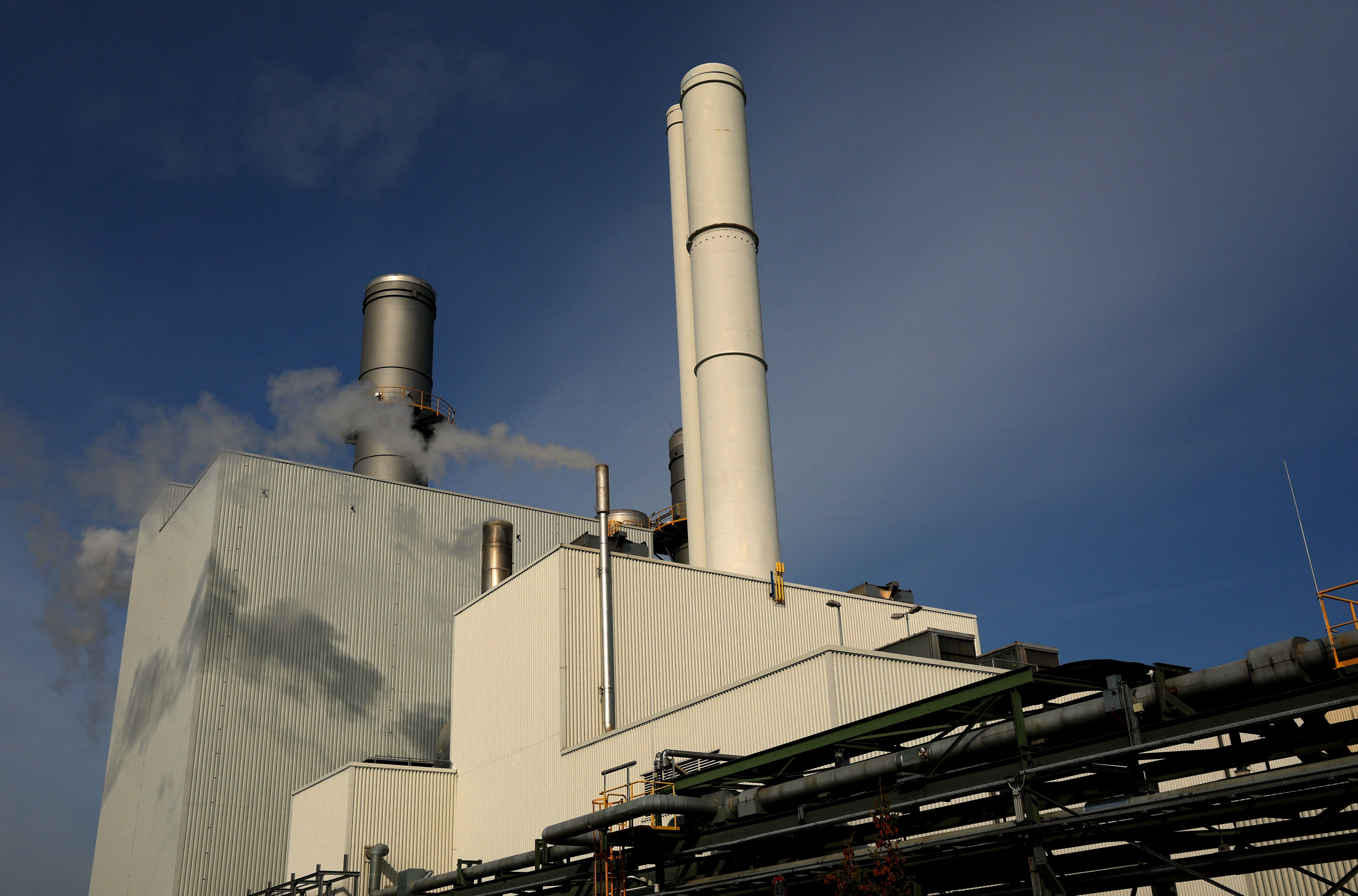 A gas-fired power plant. 