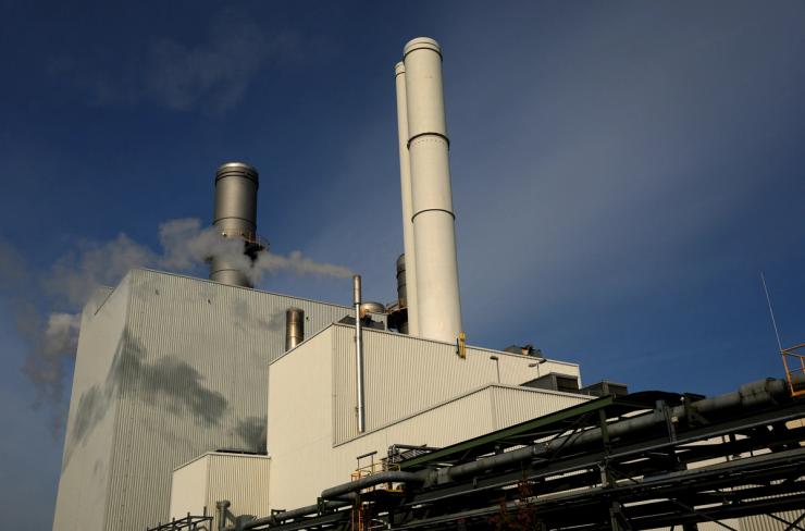 A gas-fired power plant.