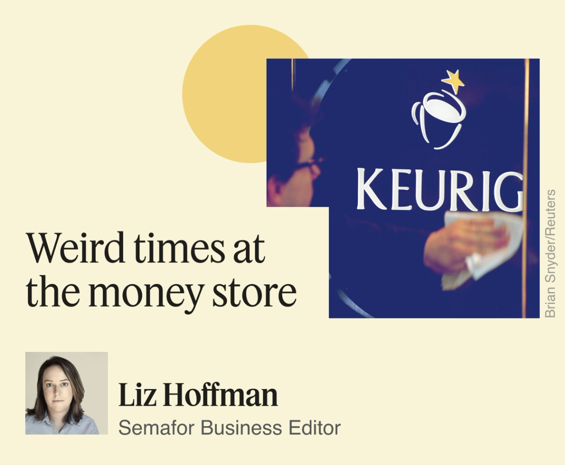 Weird times at the money store.