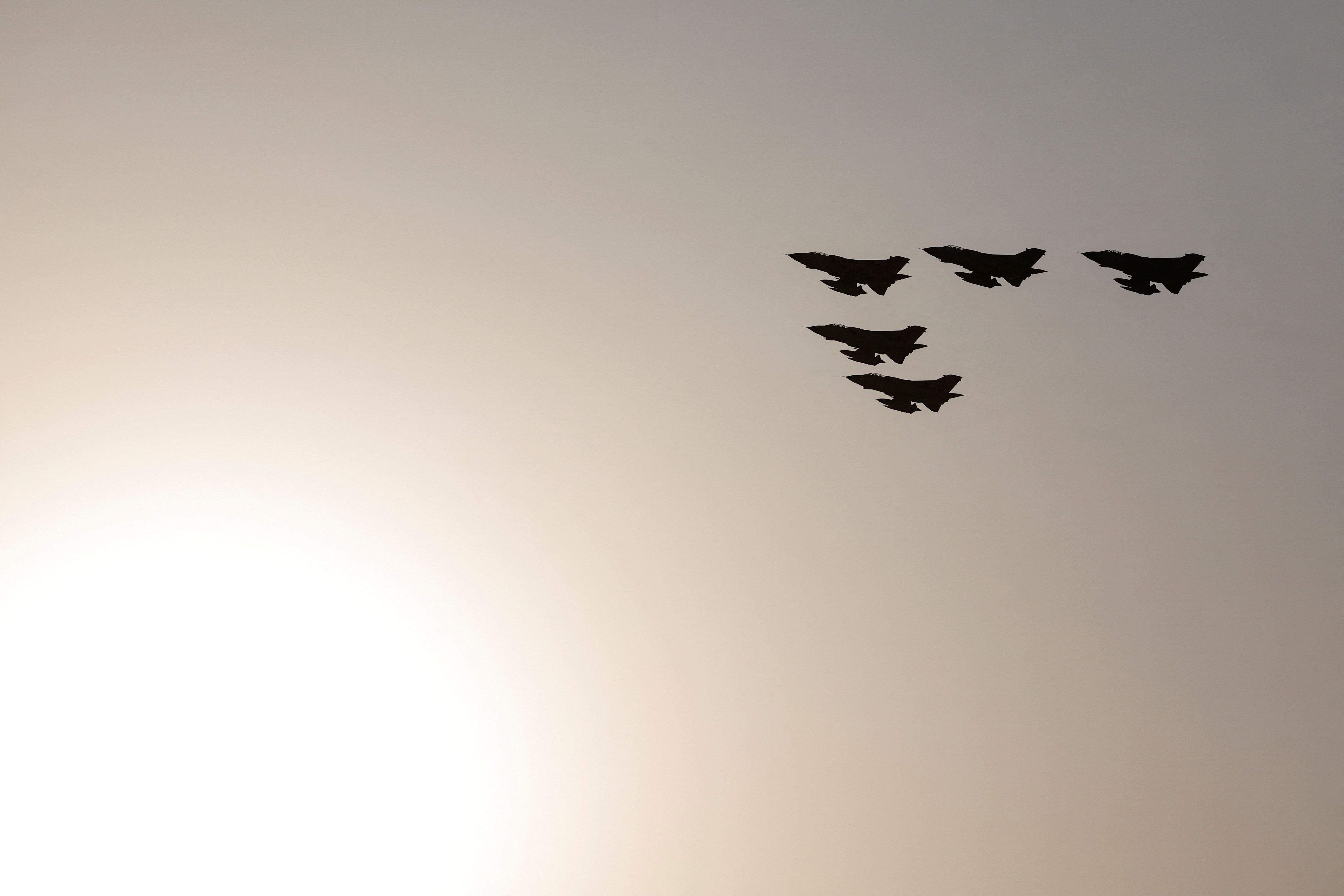 Saudi fighter jets. 