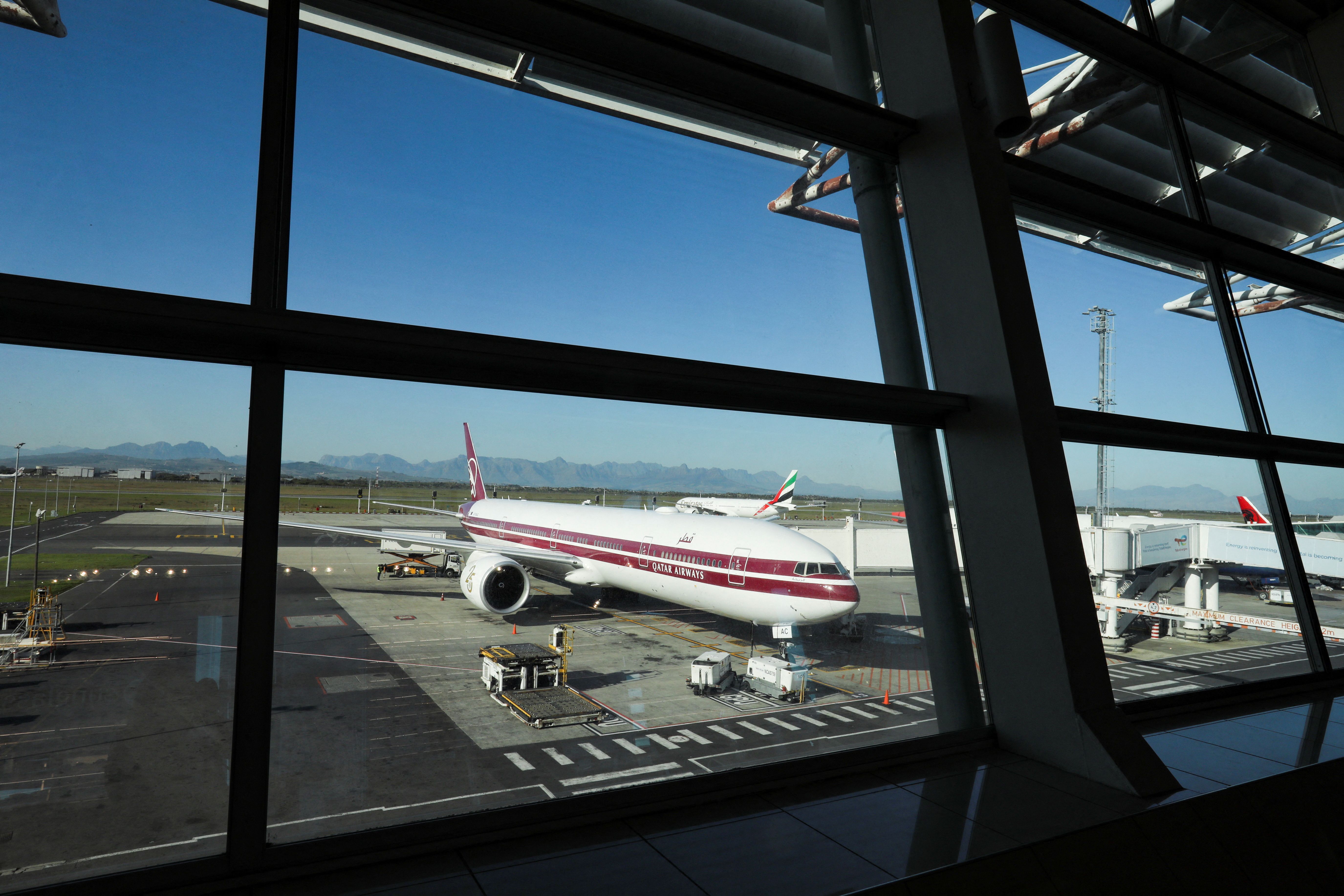 Qatar Airways B777 aircraft.