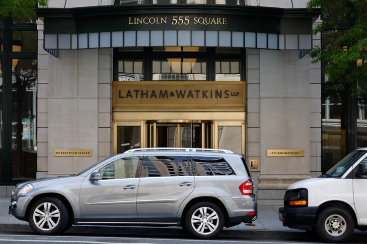 The office of law firm Latham and Watkins in Washington, U.S., July 12, 2023.