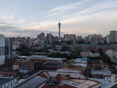 Johannesburg skyline.