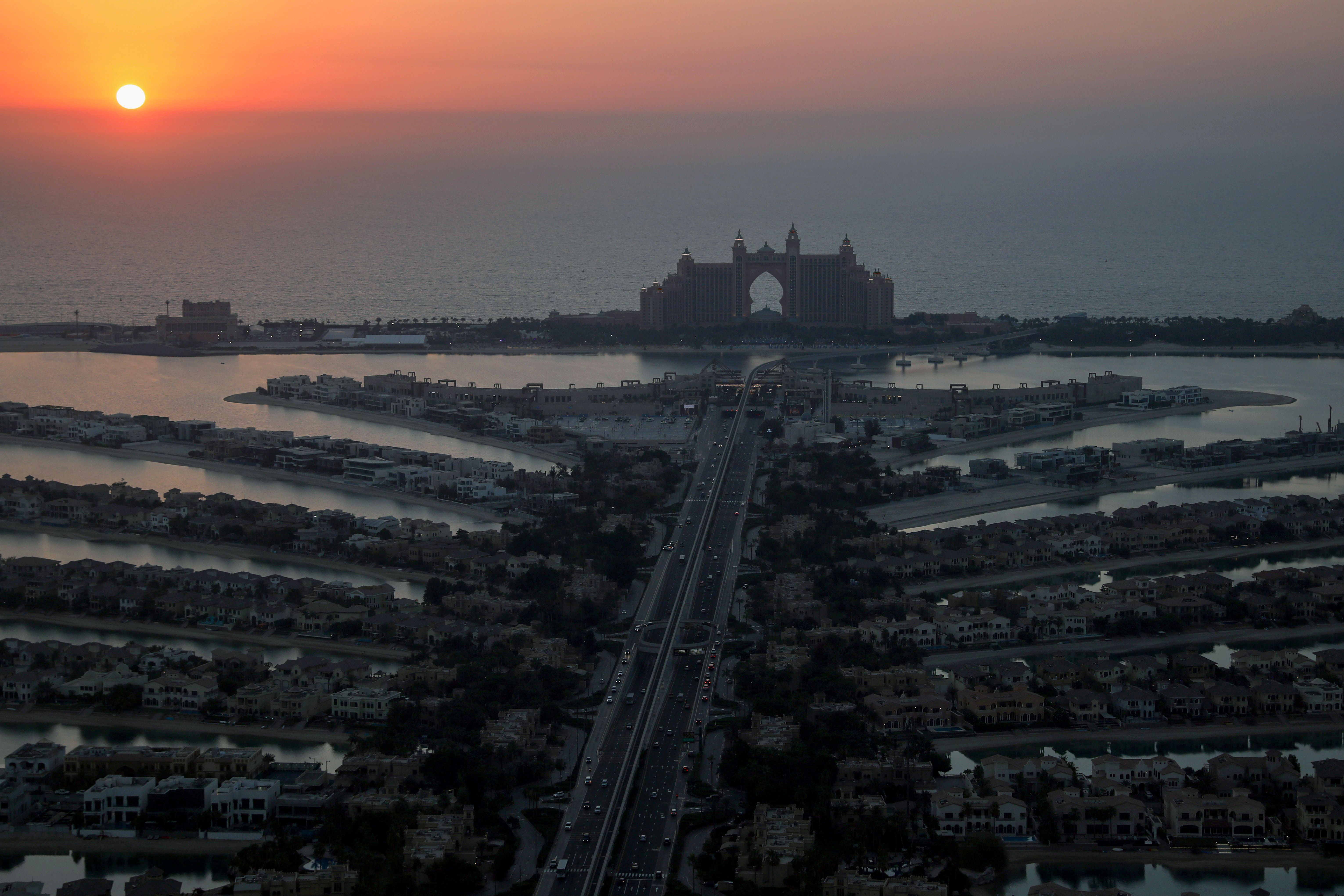 A view of Atlantis Hotel on the Palm Jumeirah.