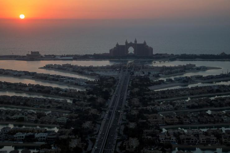 A view of Atlantis Hotel on the Palm Jumeirah.