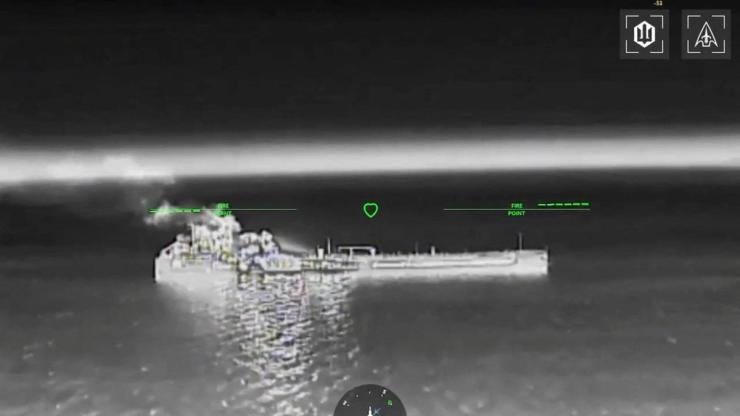 A Russian ship on the Sea of Azov.