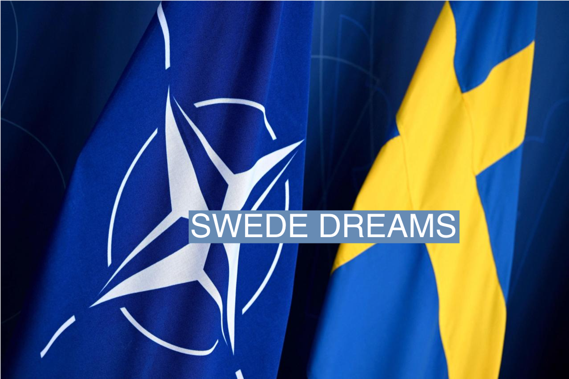 The flags of Sweden (R) and NATO are pictured during a press conference of Sweden's Prime Minister with the NATO Secretary General on October 24, 2023 in Stockholm, Sweden. President Recep Tayyip Erdogan of Turkey officially submitted Sweden's NATO membership application to parliament on Monday, October 23, 2023, his office said, bringing closer the possible end of a 17-month diplomatic standoff. Turkey and Hungary are the only NATO members yet to ratify Sweden's membership request, which came after Stockholm dropped its long-standing policy of non-alignment last year after Russia launched its war on Ukraine. 