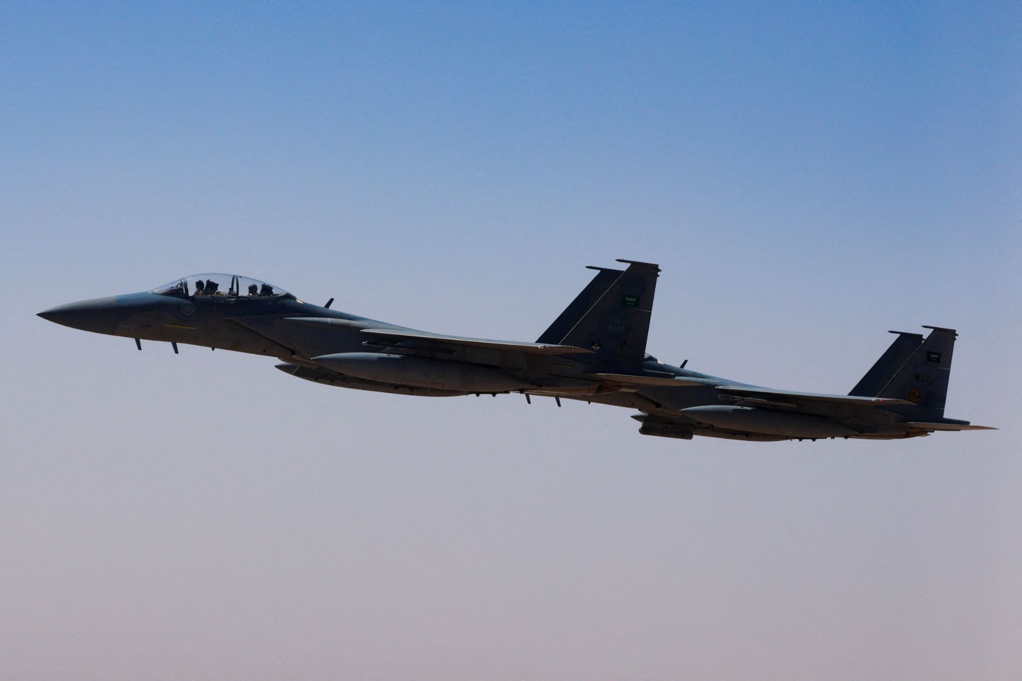 A Saudi fighter jet. 