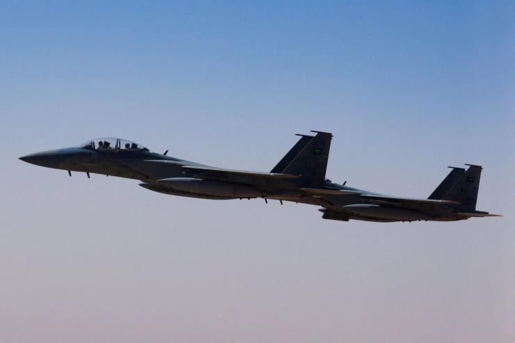 A Saudi fighter jet.