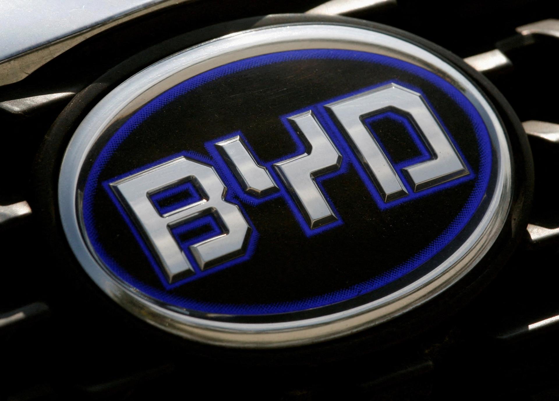 BYD’s company logo. 