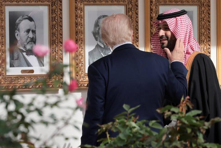 Donald Trump and Mohammed bin Salman.