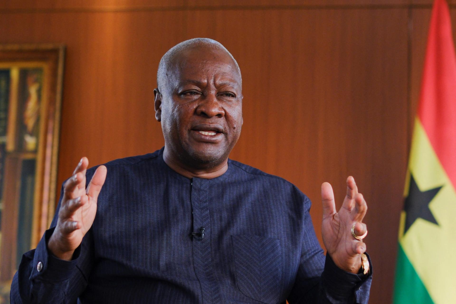Ghana President John Mahama. 