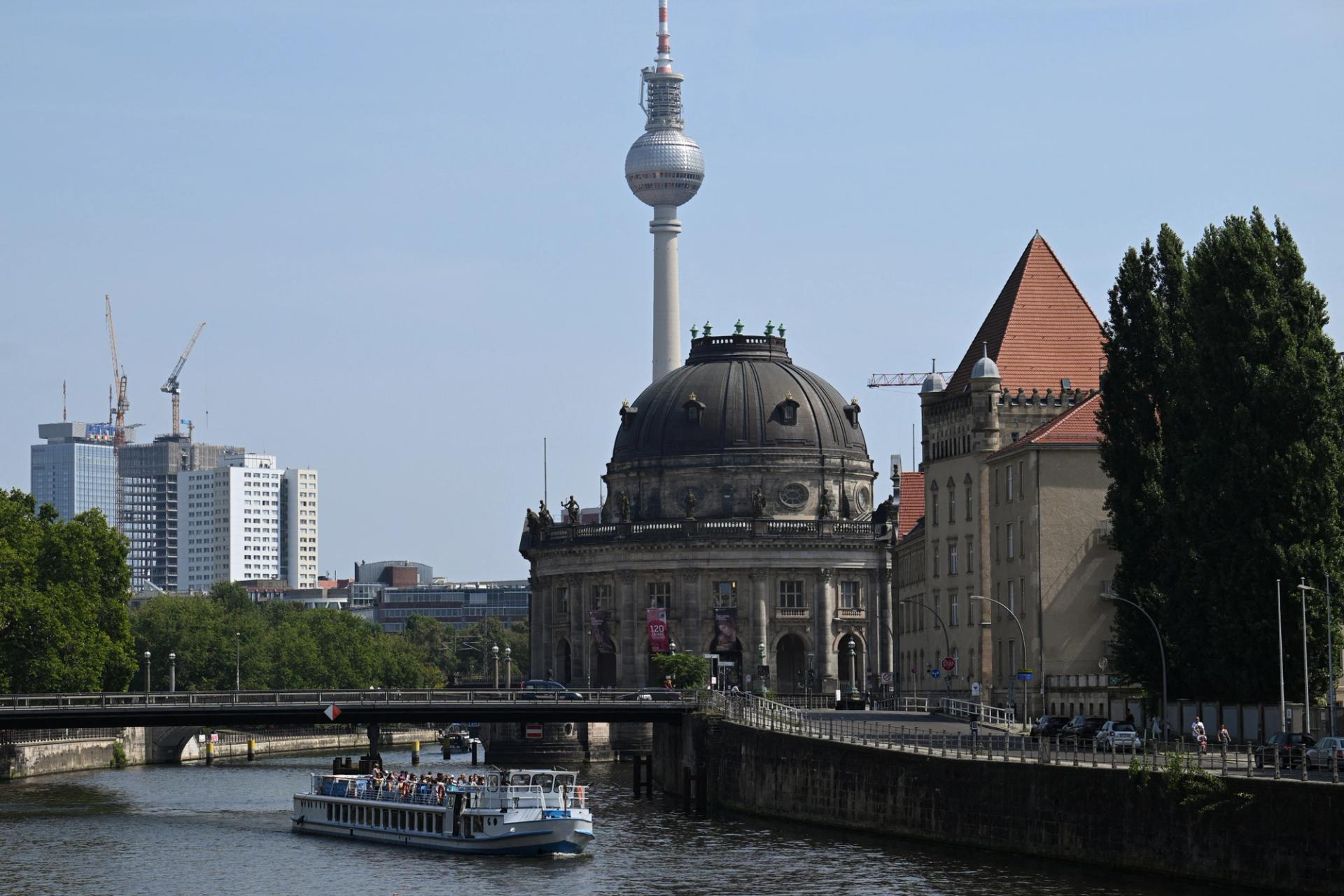 Tourists in Berlin. 
