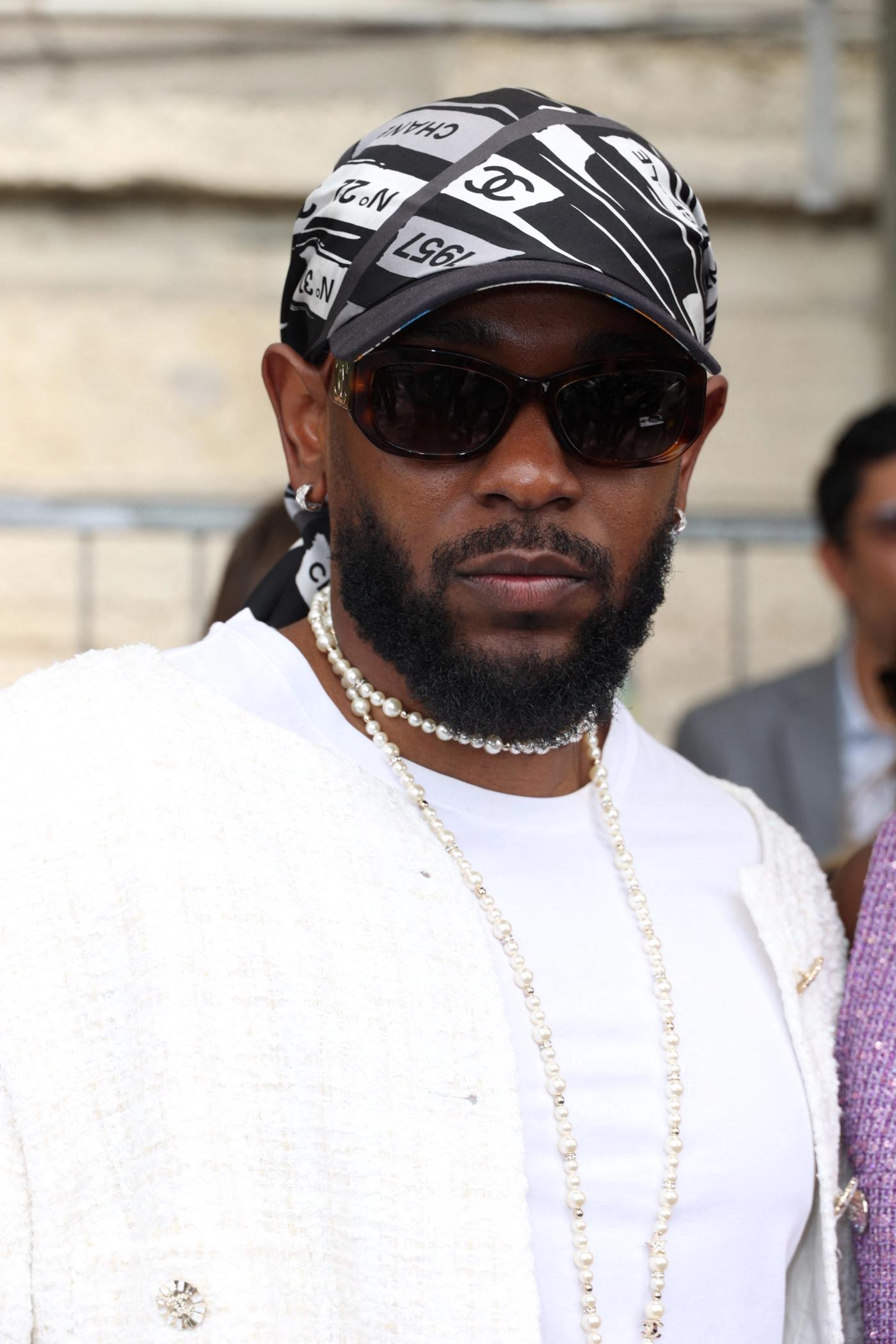 Kendrick Lamar attends the Chanel Haute couture Fall/Winter 2023/2024 show as part of Paris Fashion Week in Paris, France on July 4, 2023.