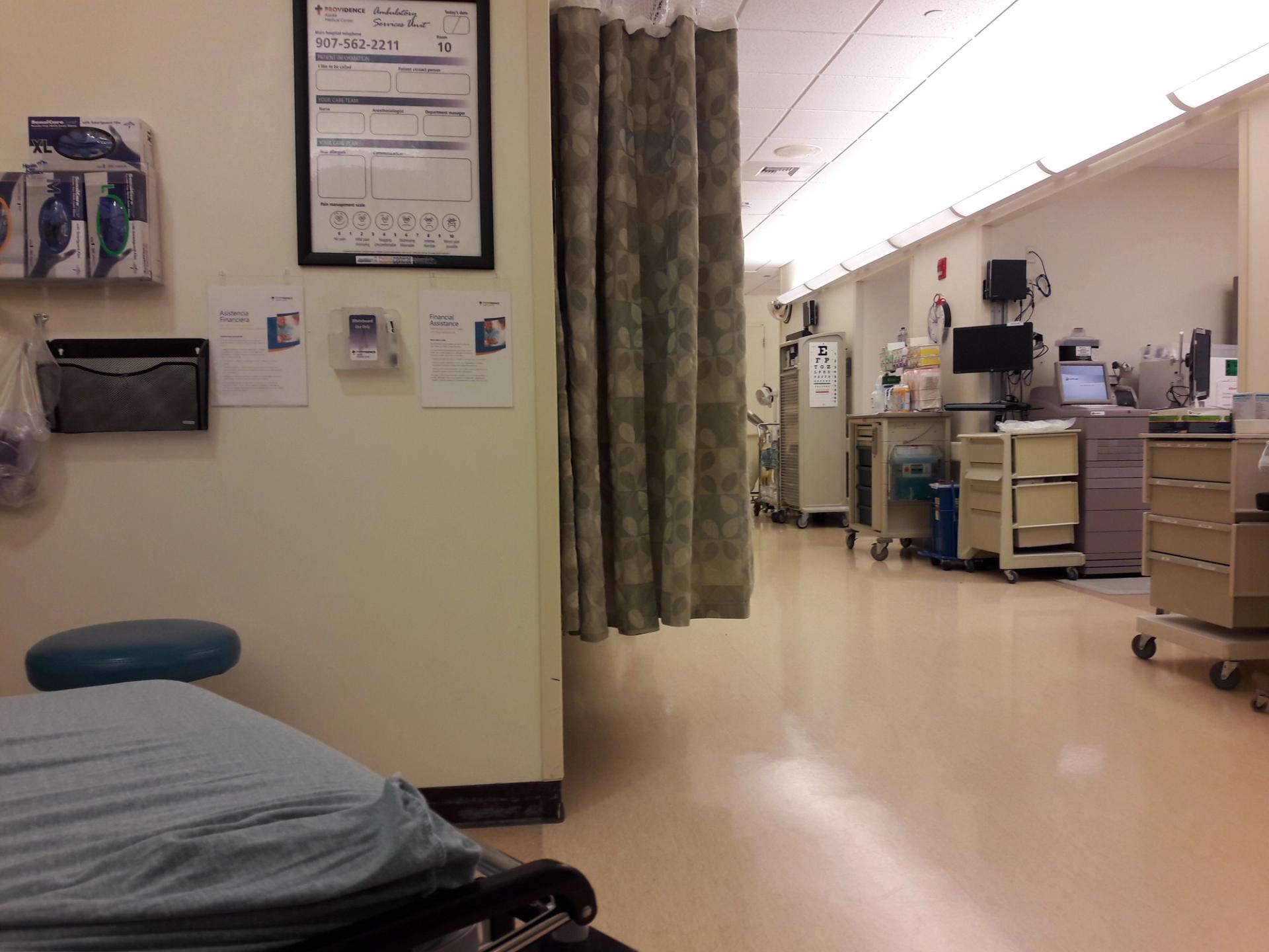 View of an emergency room at Providence Hospital in Alaska