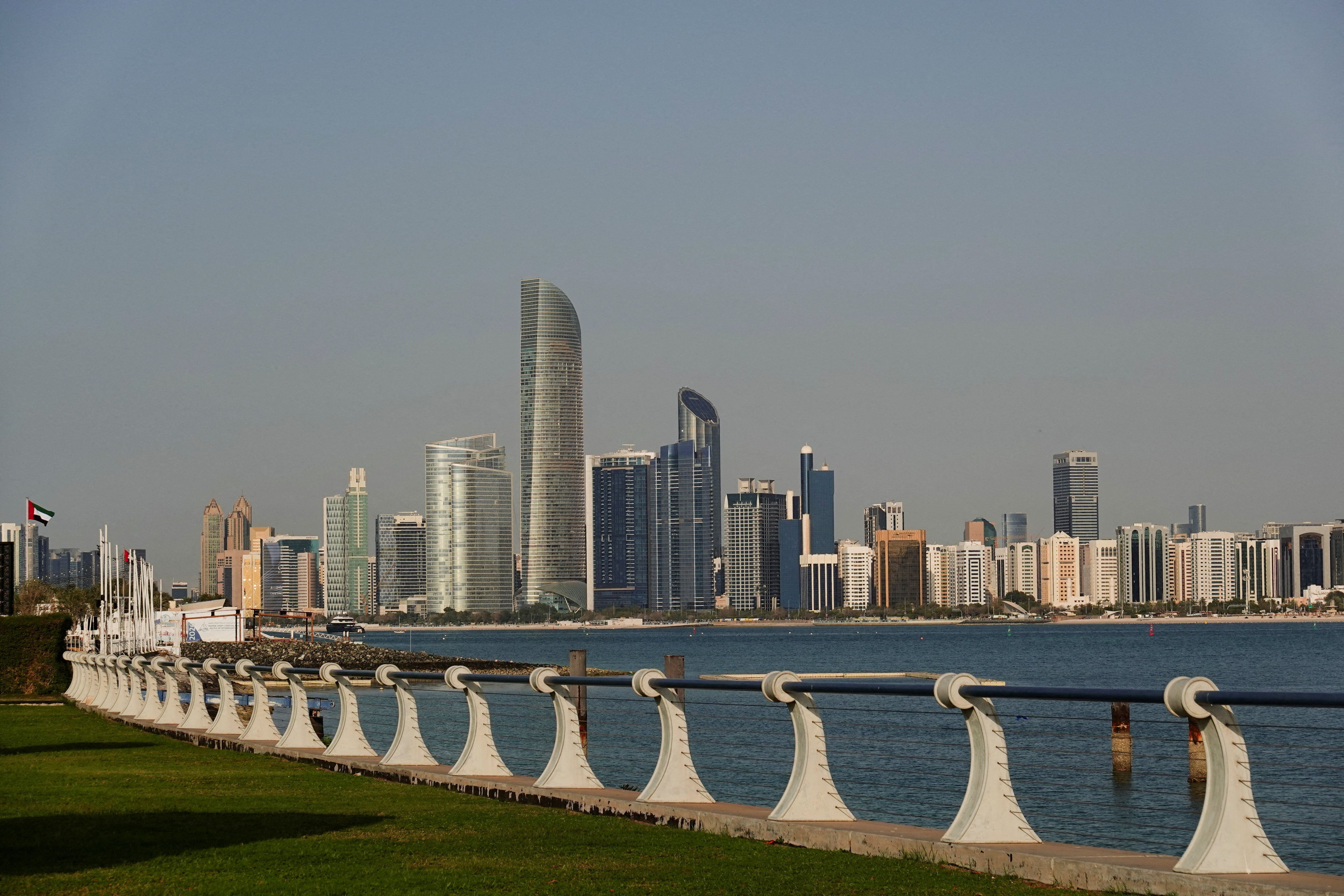 Abu Dhabi skyline.