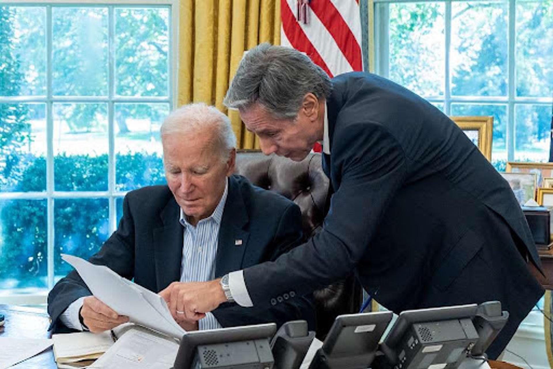 Joe Biden and Antony Blinken. 