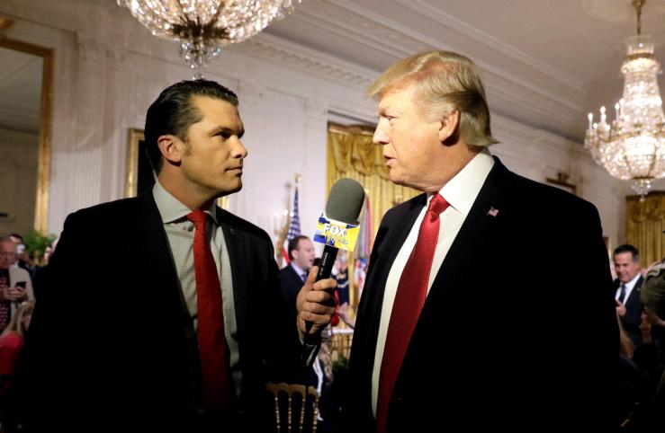 Pete Hegseth and President-elect Donald Trump