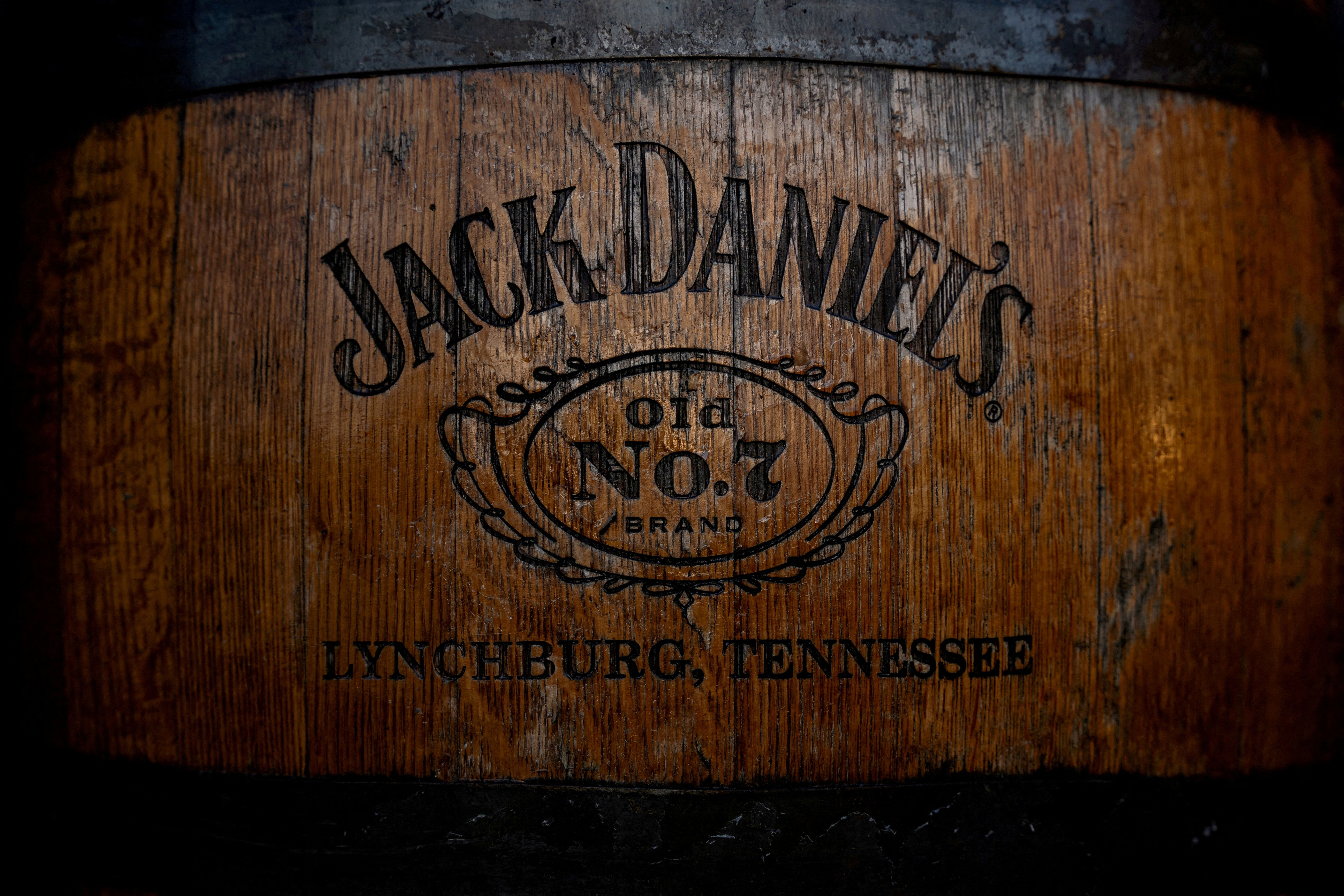 A Jack Daniel’s whiskey logo.
