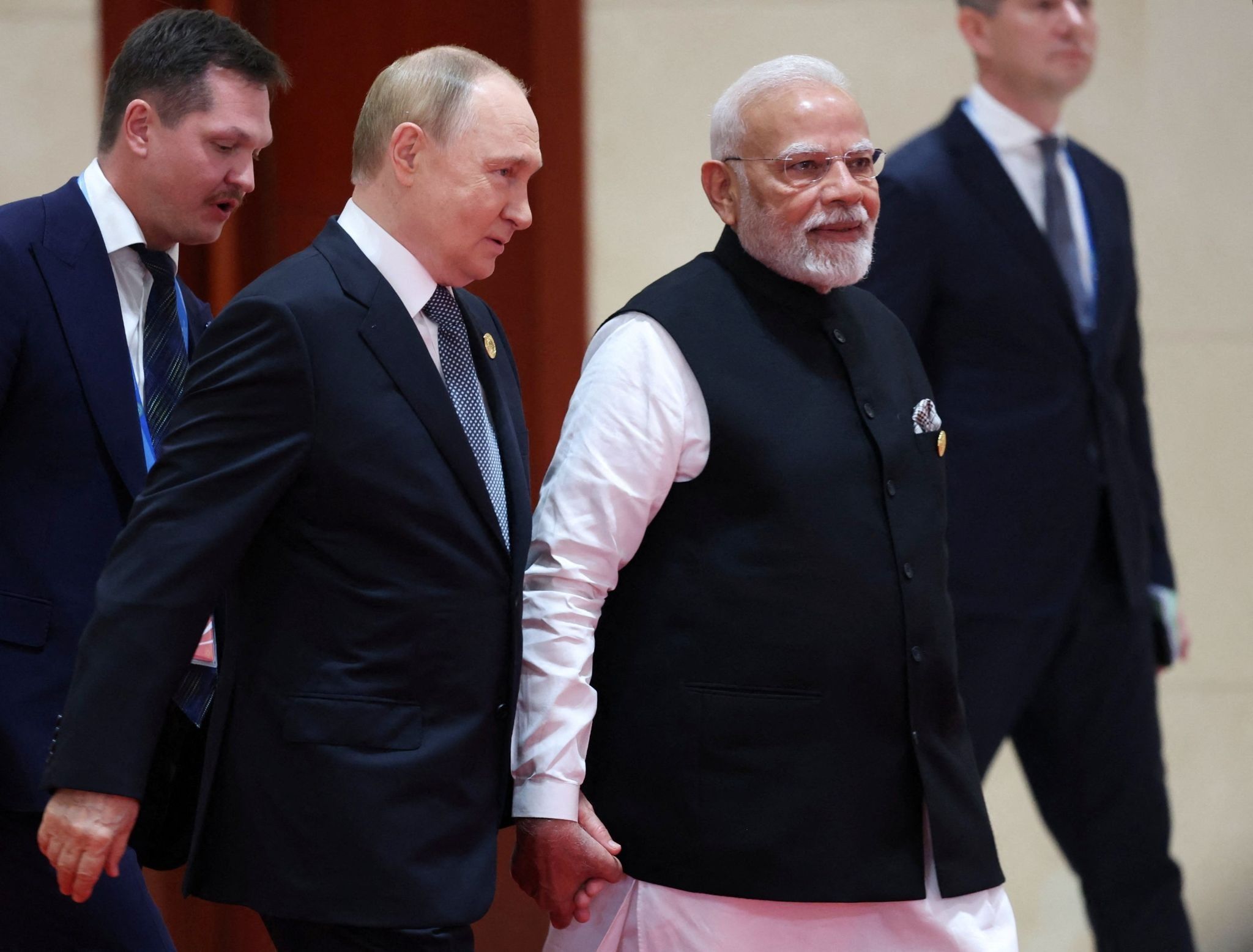 Putin and Modi in August.