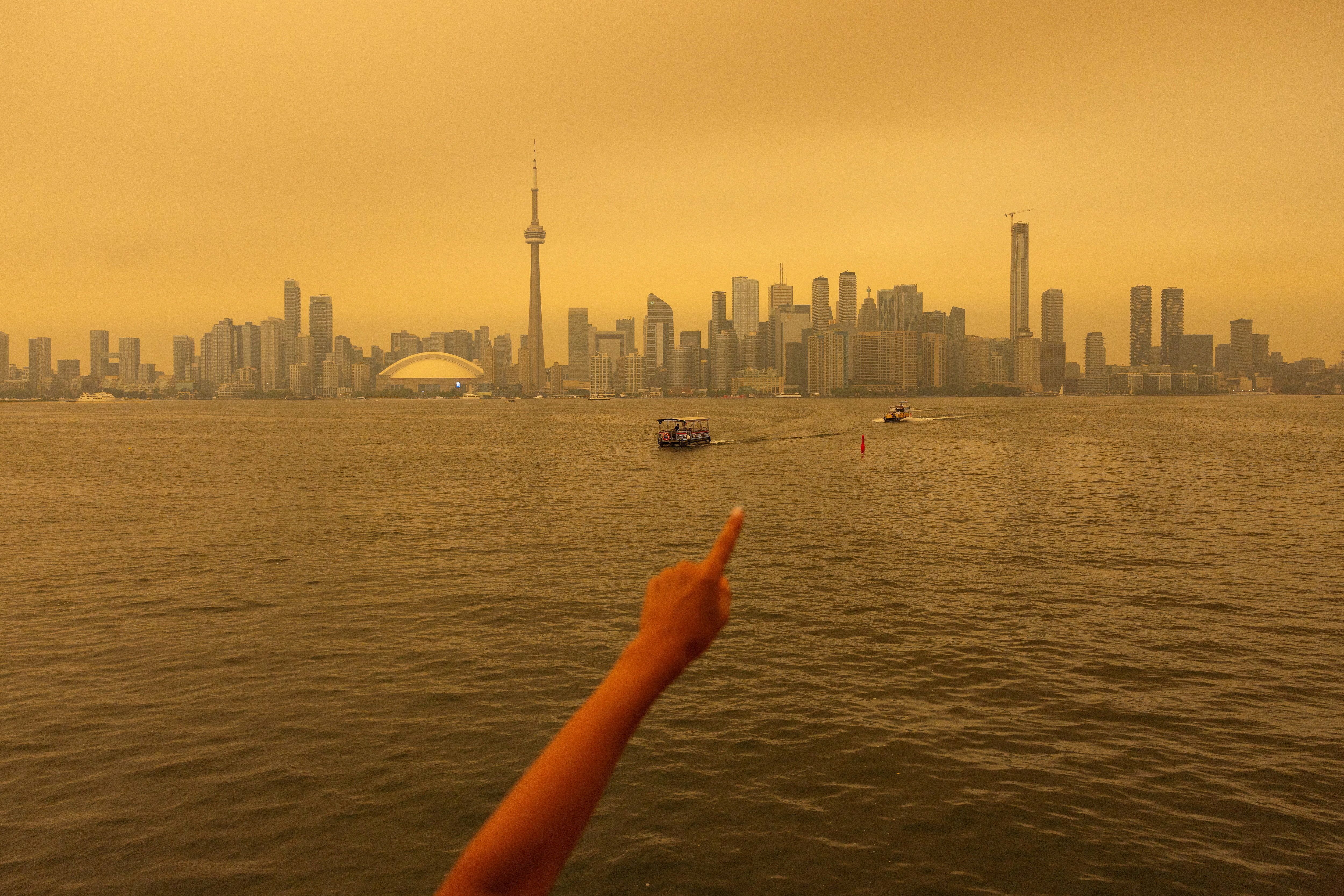 Haze over Toronto. 