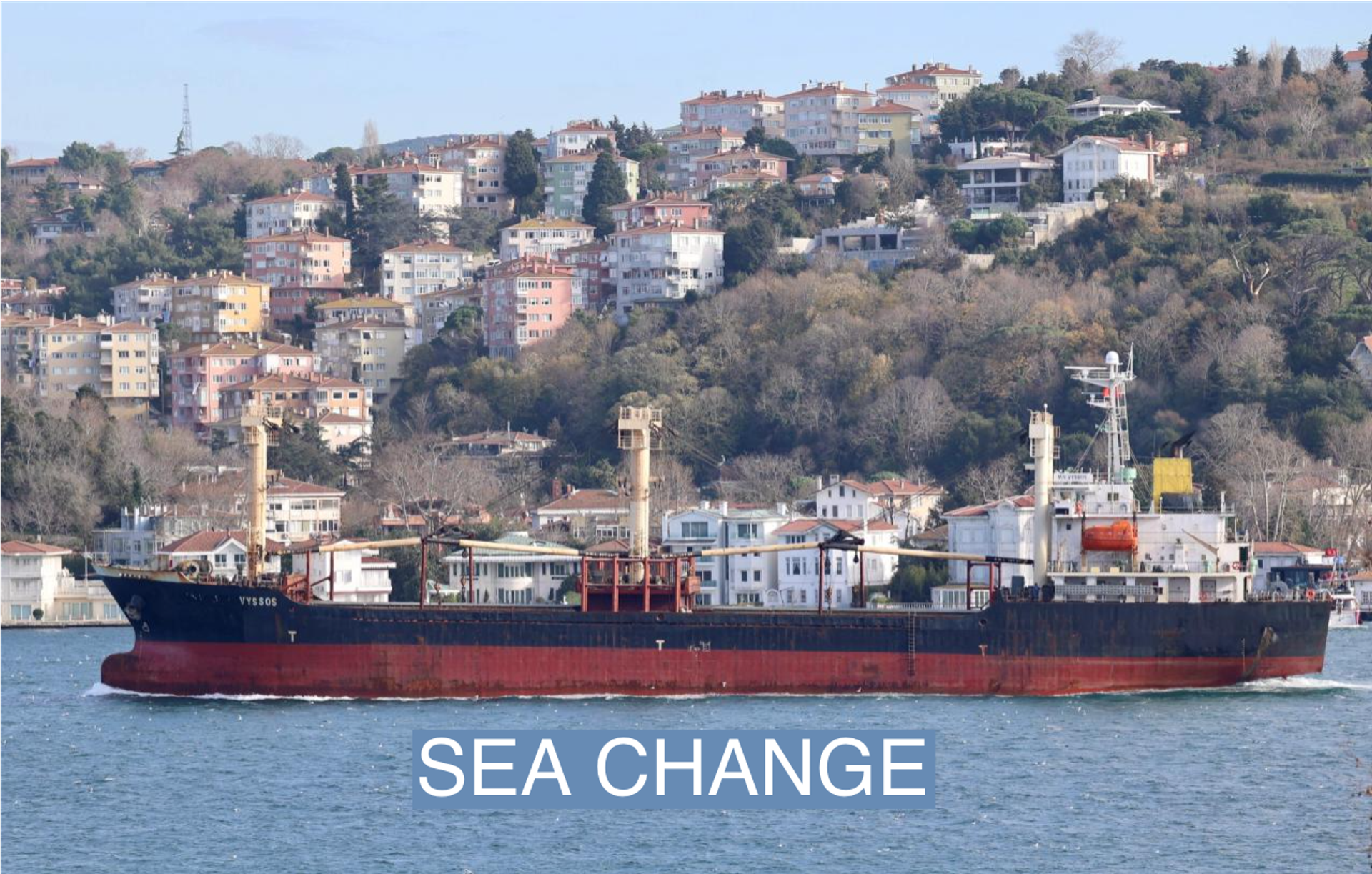 Panama-flagged bulk carrier Vyssos transits Bosphorus, on its way to the Black Sea, in Istanbul, Turkey December 25, 2023. REUTERS/Yoruk Isik