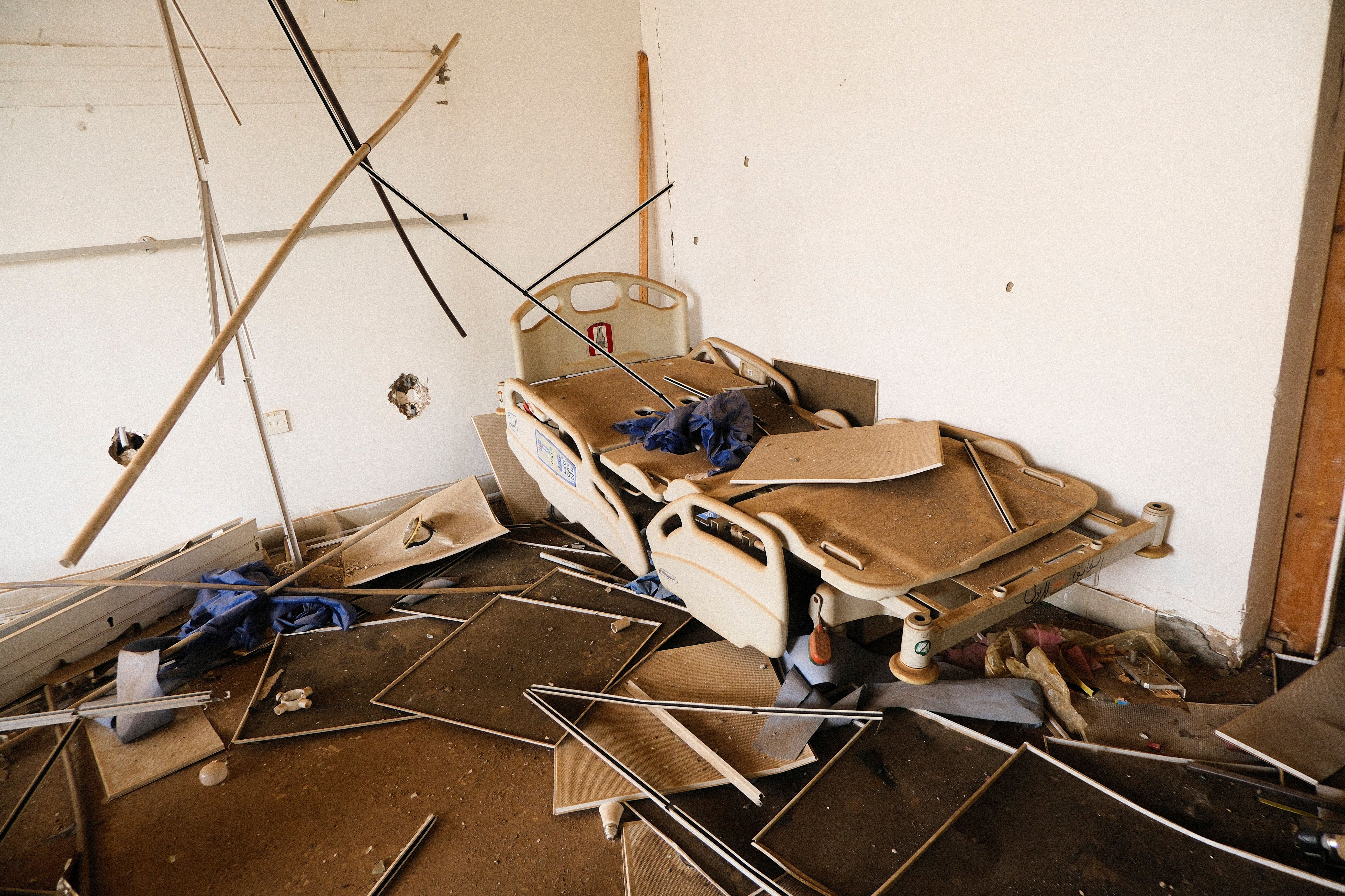 A view of a destroyed ward in a Khartoum hospital in April. 