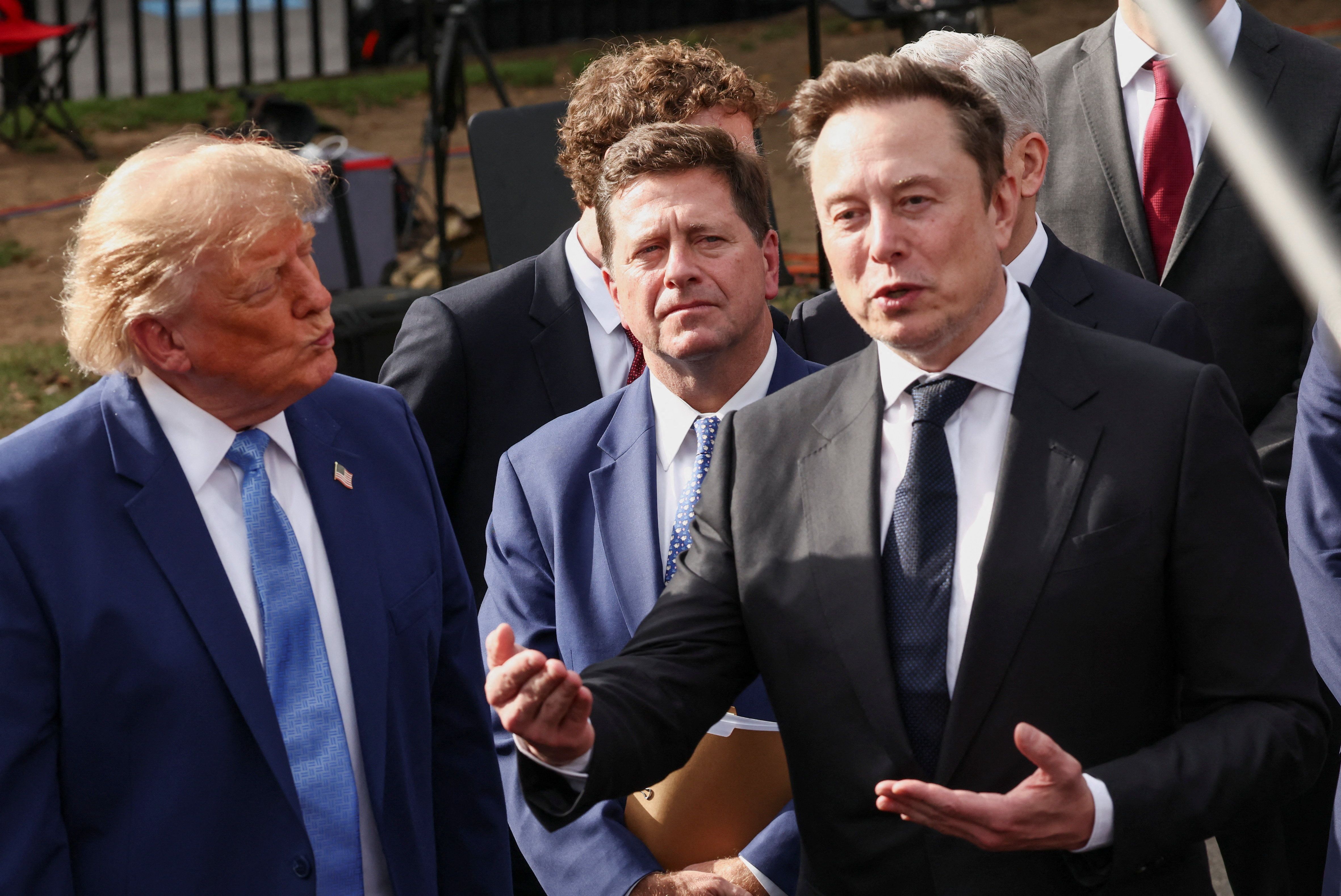Elon Musk, Jay Clayton, and Donald Trump 