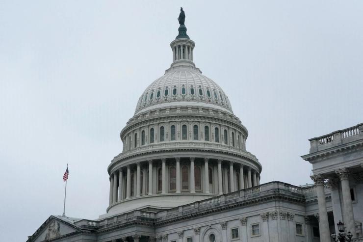 The US Capitol building in Washington, DC.