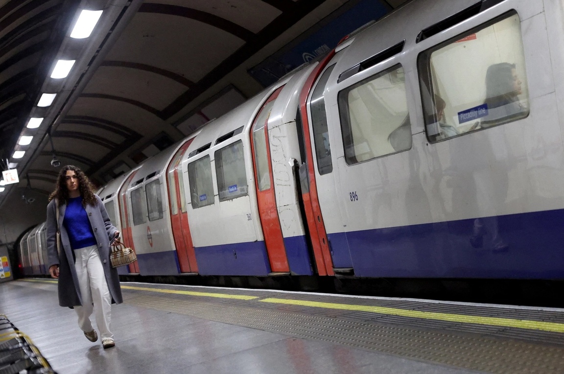 A woman on the London tube platform