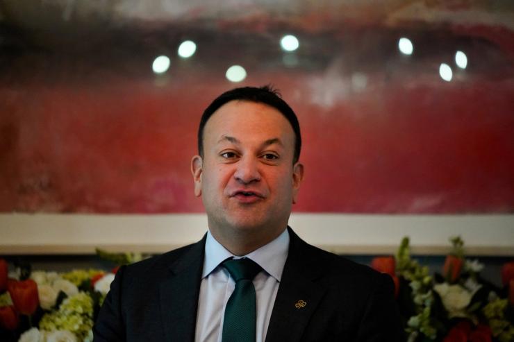 Irish Taoiseach (Prime Minister) Leo Varadkar speaks during a breakfast hosted by U.S. Vice President Kamala Harris at the vice president’s residence at the U.S. Naval Observatory in Washington, U.S., March 15, 2024. REUTERS/Elizabeth Frantz