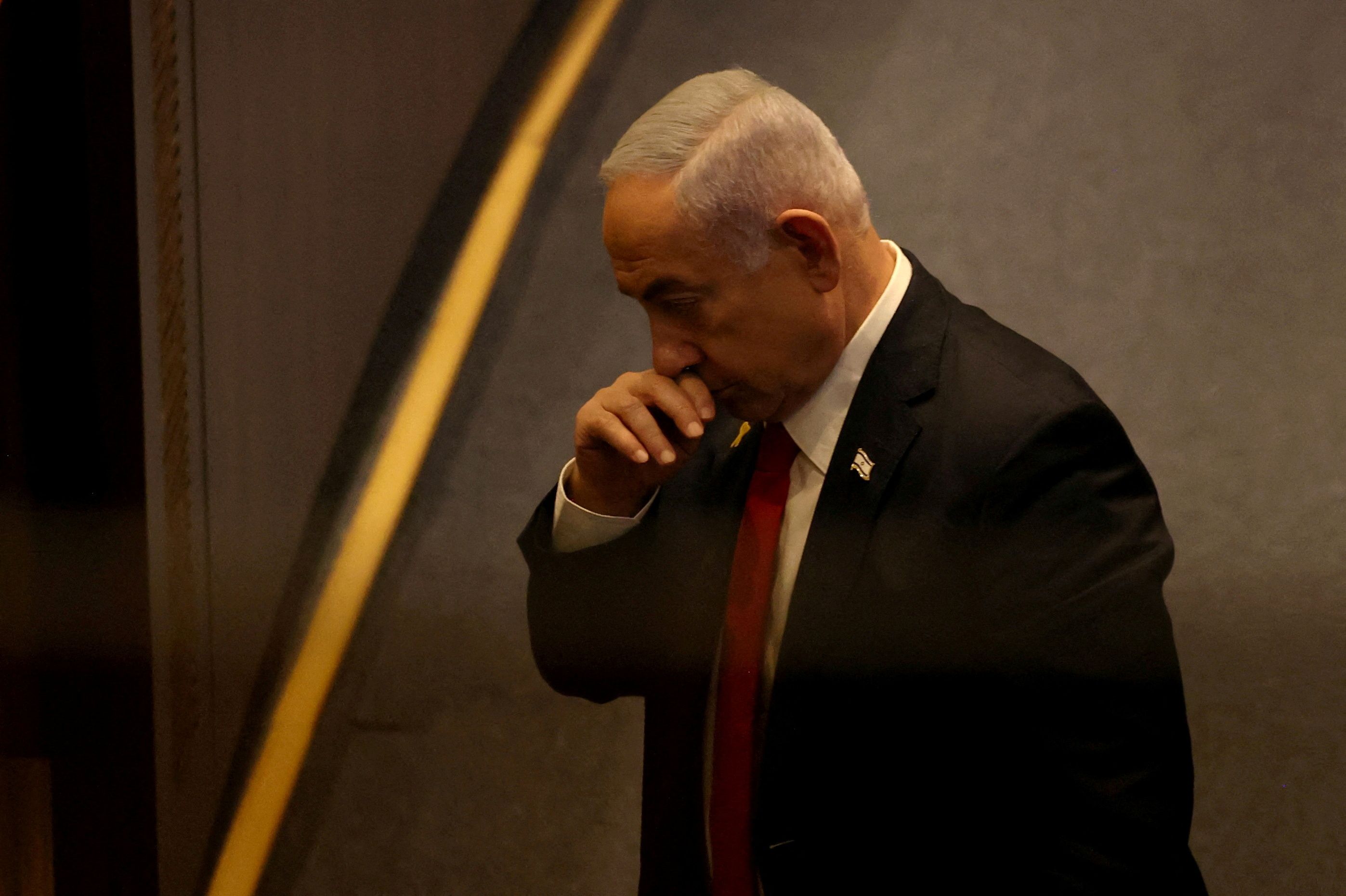 Israeli Prime Minister Benjamin Netanyahu in the Knesset in November