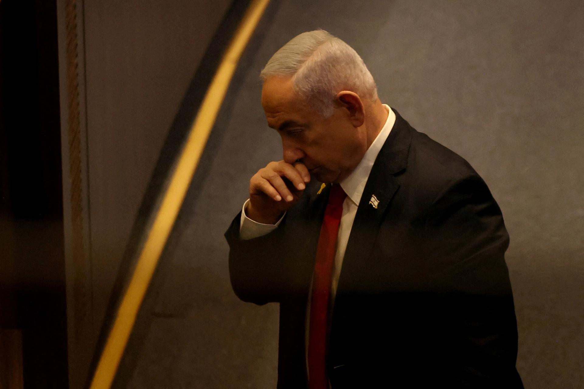 Israeli Prime Minister Benjamin Netanyahu in the Knesset in November