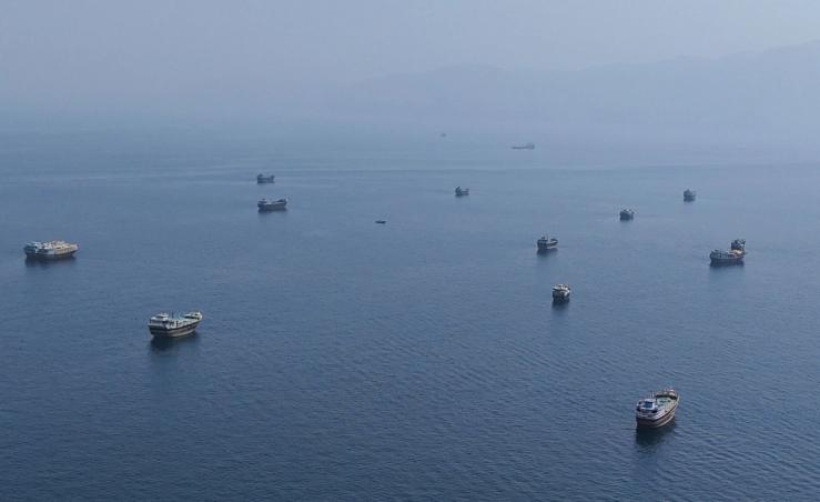 Vessels in the Strait of Hormuz