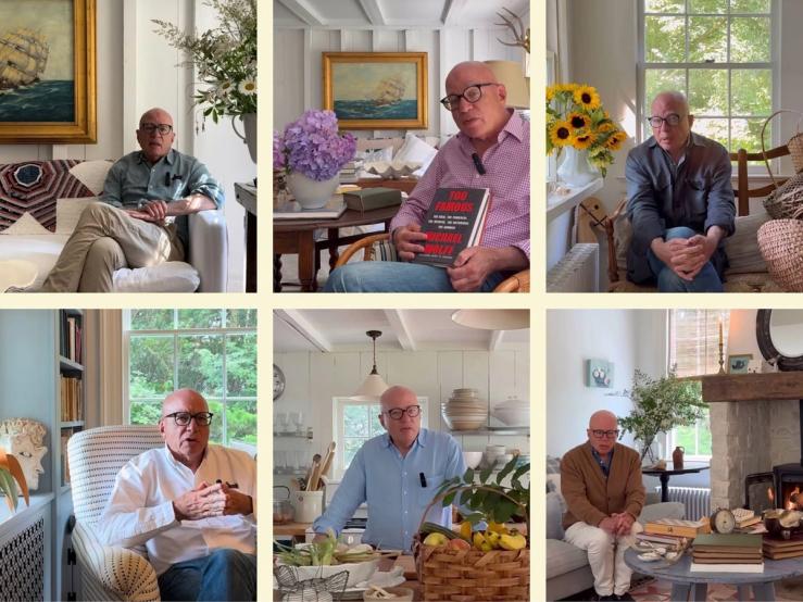 Several angles of Michael Wolff in his house