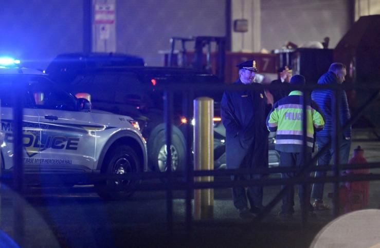 The body of slain West Virginia National Guard member Beckstrom transferred from Medstar Washington Hospital Center.