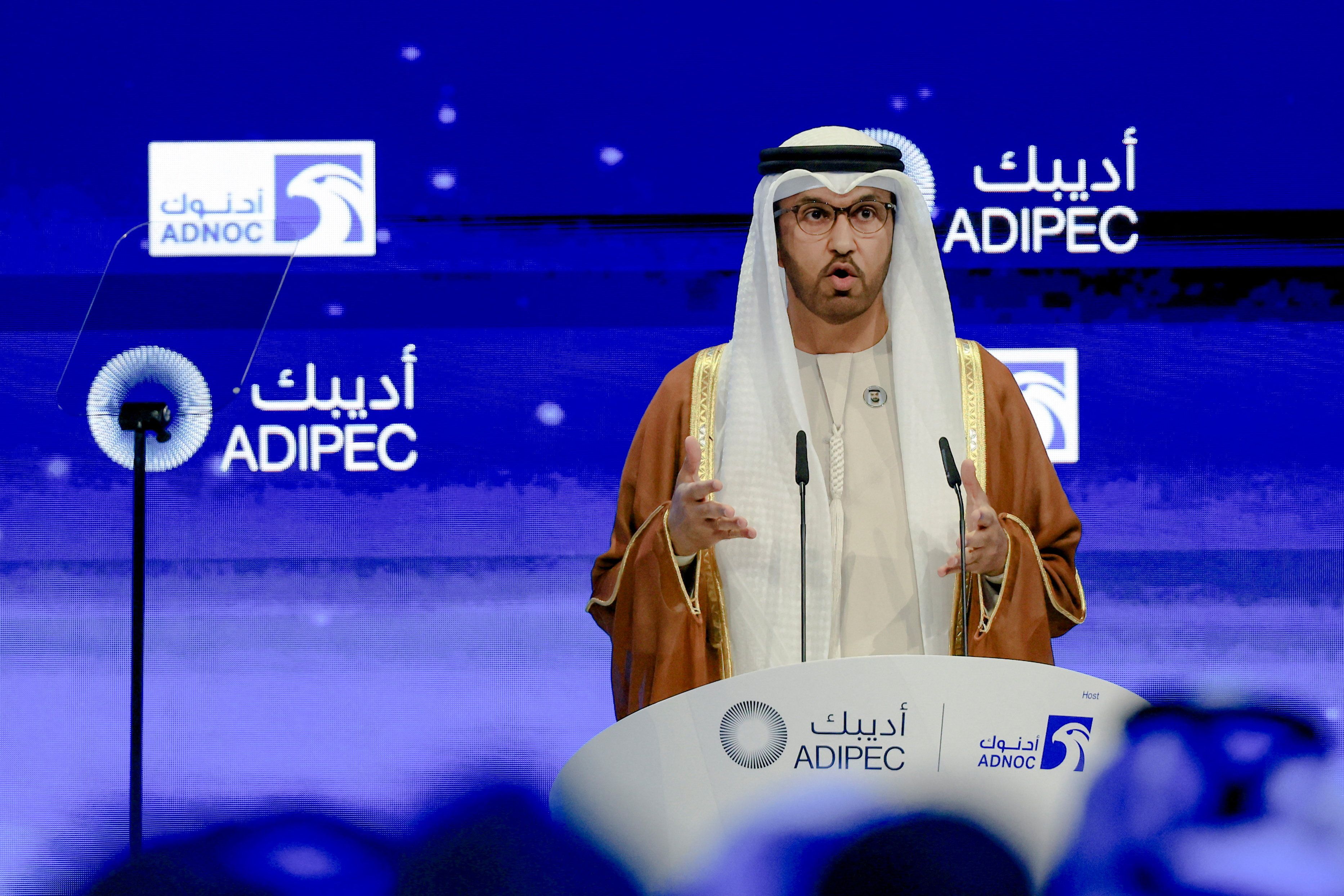 UAE Minister of Industry and Advanced Technology and ADNOC Managing Director and Group CEO Sultan Ahmed Al-Jaber.