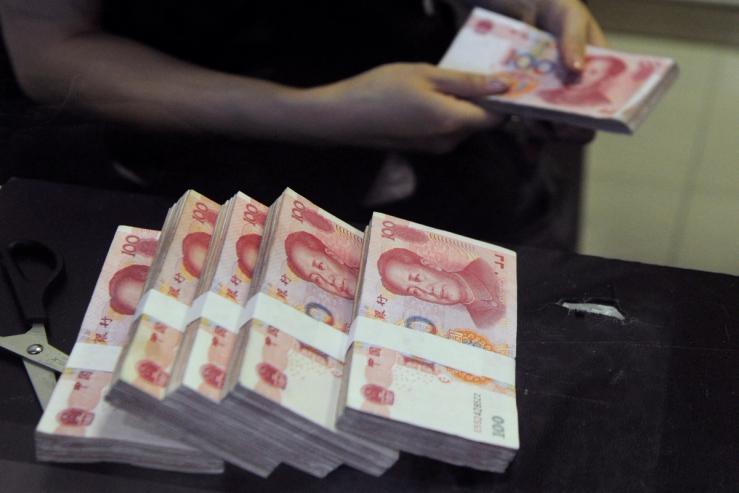 Yuan banknotes.