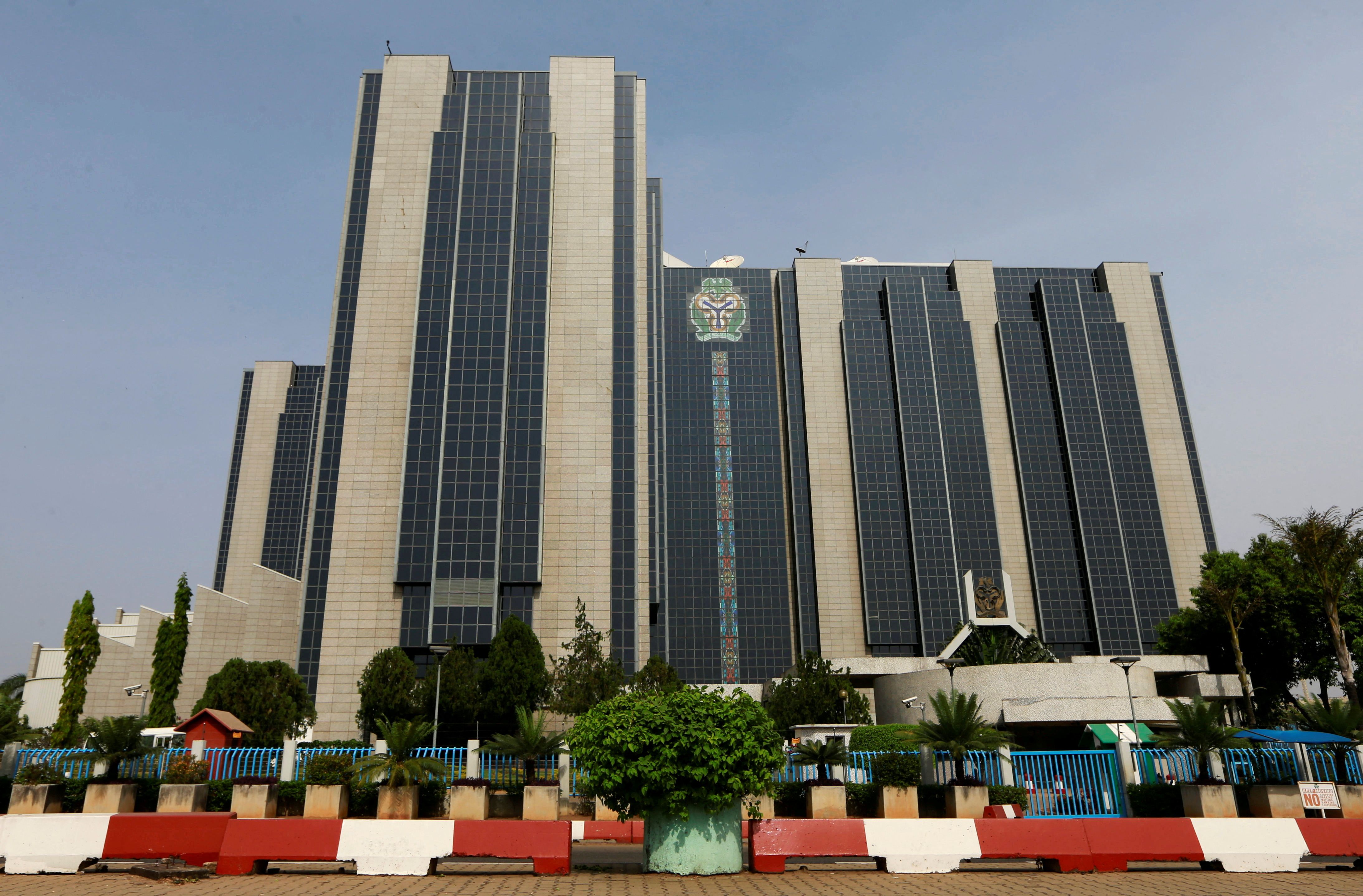 A view shows Nigeria’s Central Bank headquarters in Abuja, Nigeria.