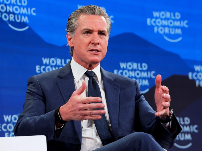 California Gov. Gavin Newsom promises a return of 'dormant' American leadership from Davos | Semafor
