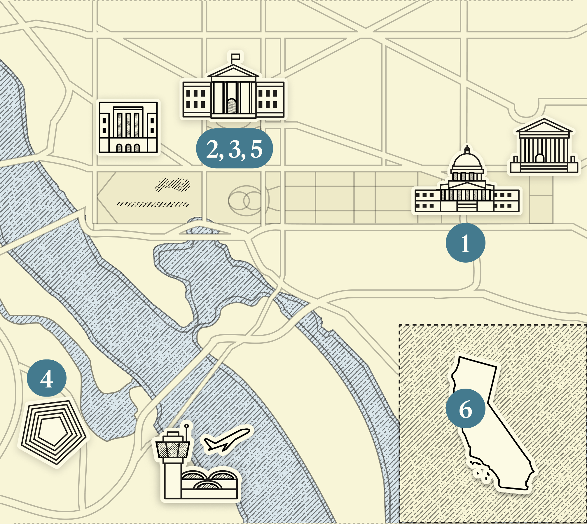This Afternoon in DC map