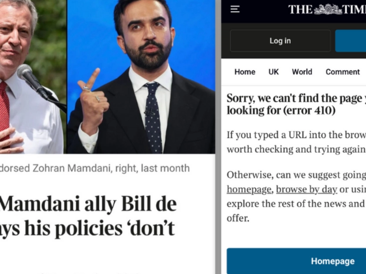 Screenshot of The Times